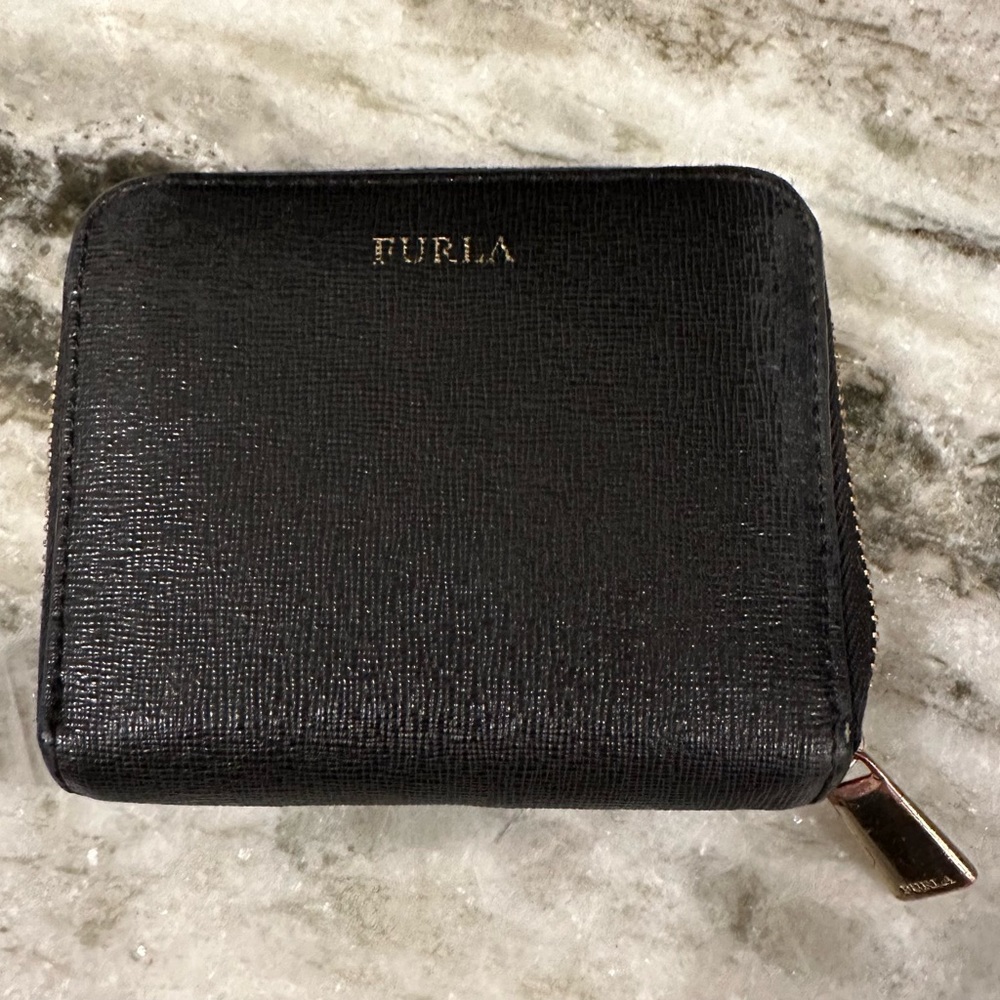 Furla saffiano leather Moschio zip around wallet